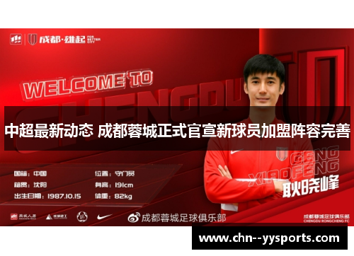 中超最新动态 成都蓉城正式官宣新球员加盟阵容完善 中超最新动态 成都蓉城正式官宣新球员加盟阵容完善